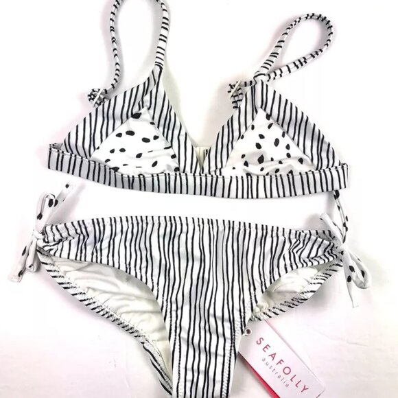 Seafolly Girl's Tri Kini Triangle Bikini Swimsuit Set Size 6